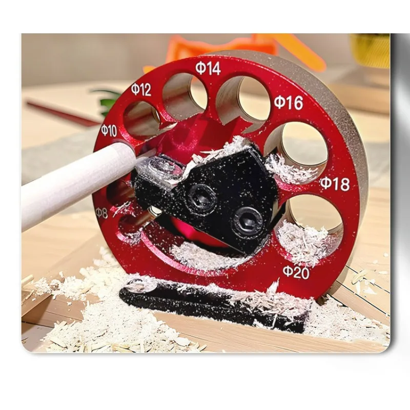 Adjustable Aluminum Round Rod Maker Electric Drill Matching Wood Rounder Square Strip Timber Dowel Making Tool