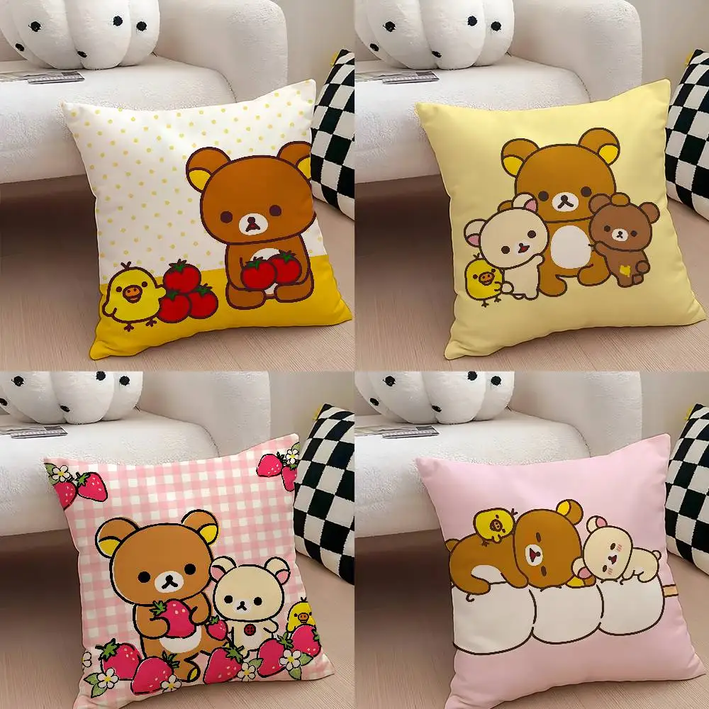 

R-Rilak-kuma-a Pillow Case Elegant Couple Home Living Room Bedroom Decorative Rectangle Pillowcase Sofa Cushion Cover