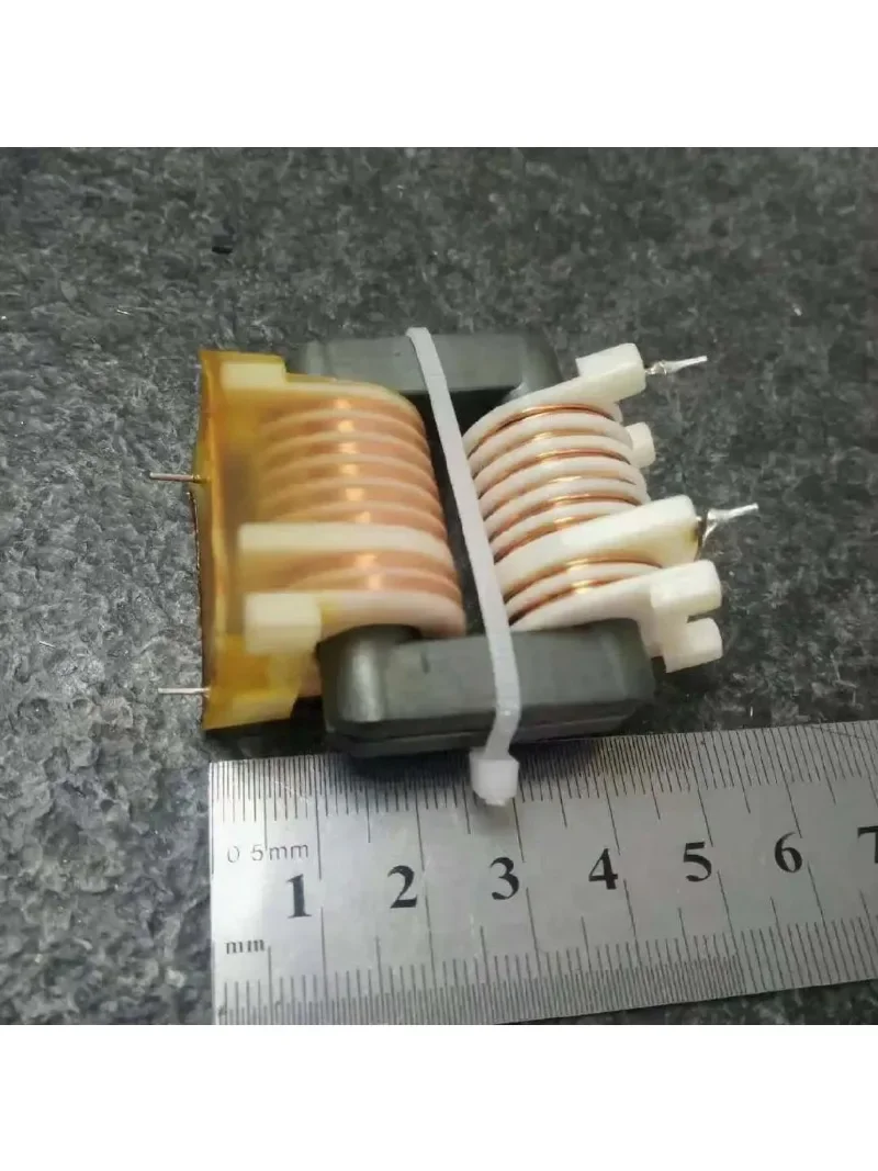 60W High Power Resin Potting Transformer 44 Ratio High-Voltage Boost Coil 6+2 Slots 4-Pin Foldable for Electronics Repair