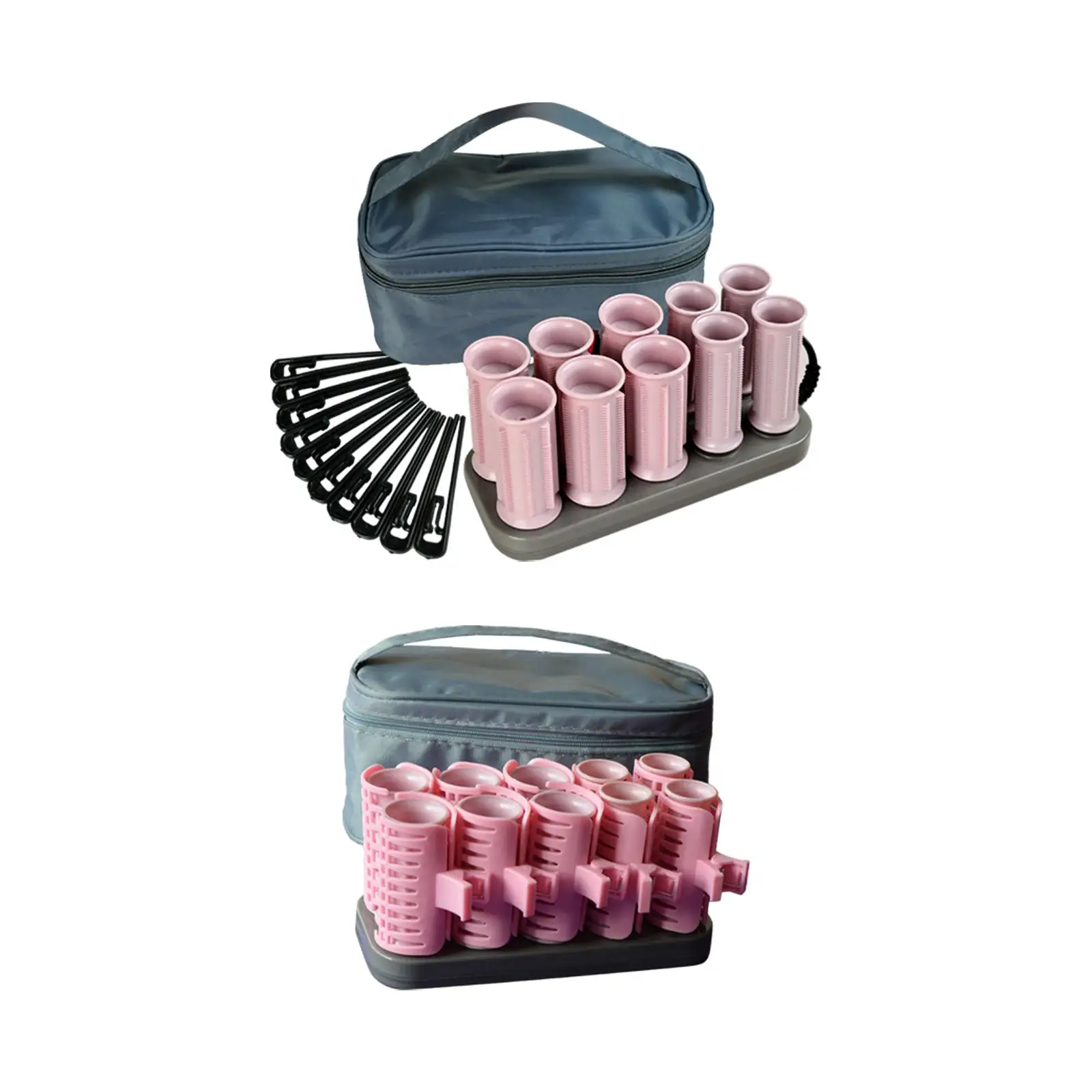 10Pcs Heated Hair Rollers Hair Styling Tool with Storage Bag for Short Hair And Long Hair Curling Roll