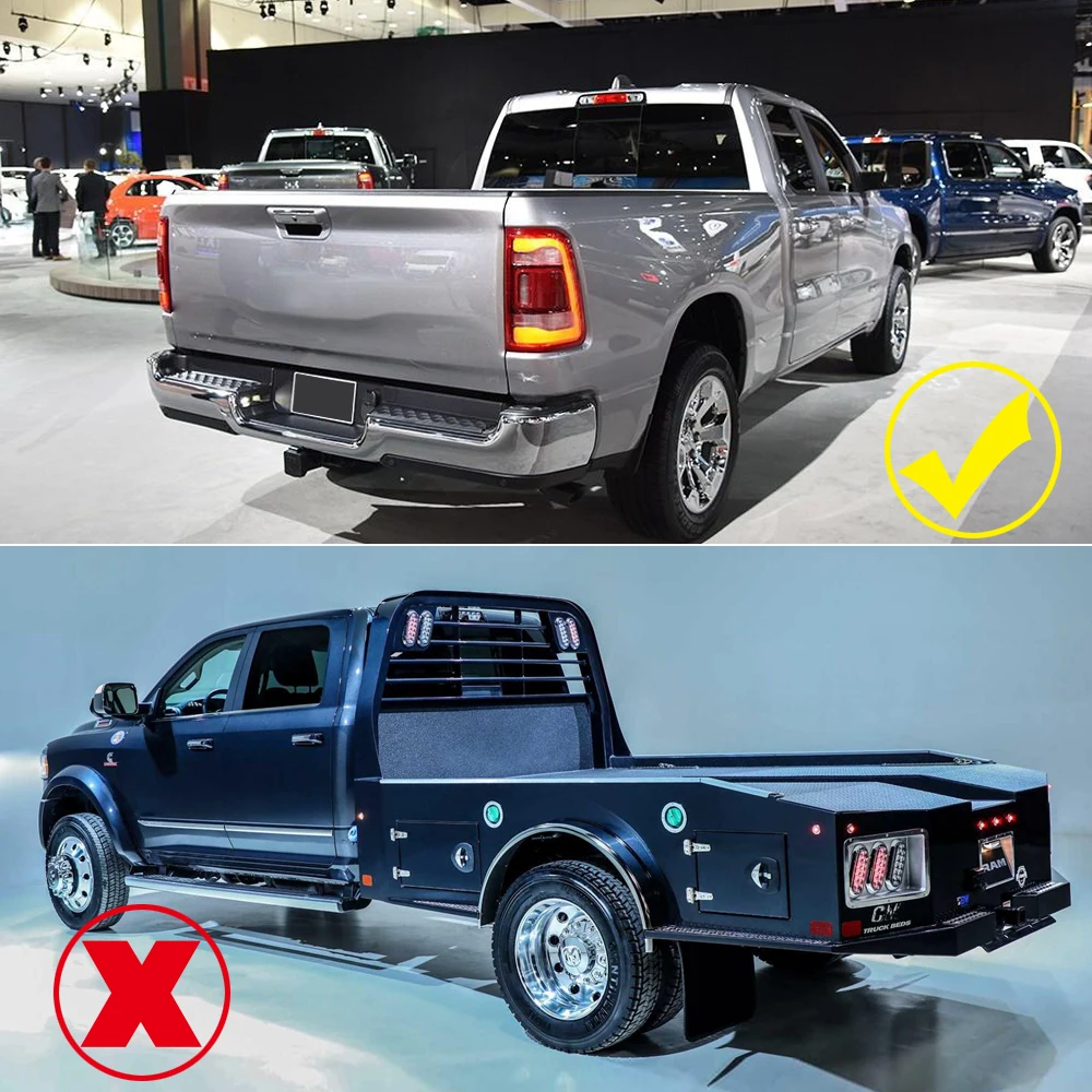 Fit For Dodge RAM 1500 2019 2020 2021 Car Styling Accessories ABS Rear Tail Trunk Decor Molding Cover Trim 1pcs