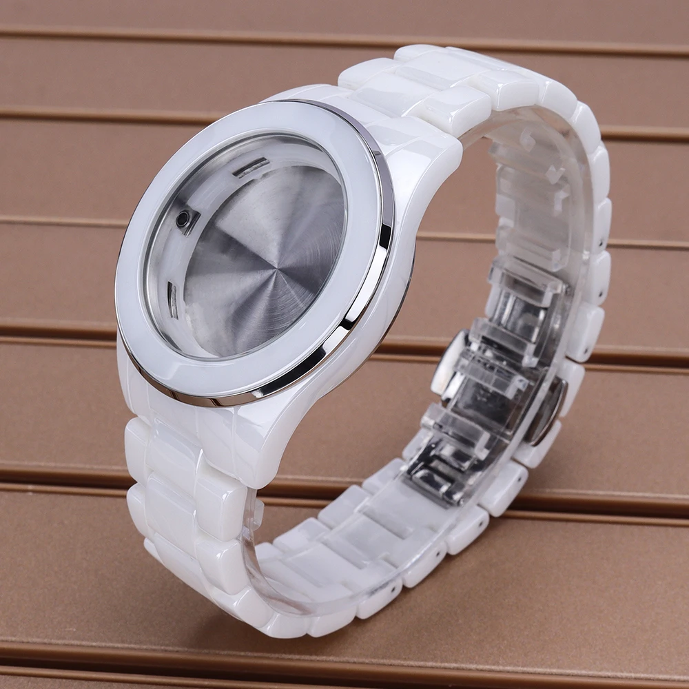 39 مللي متر السيراميك حالة الساعات الفولاذ المقاوم للصدأ الغطاء الخلفي تاج ل 1l45 515 حركات الكوارتز DIY الساعات اكسسوارات 29.5 مللي متر الهاتفي