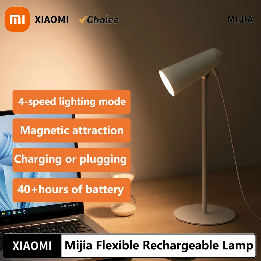 

Xiaomi Mijia Flexible Rechargeable Lamp Type-c Rechargeable 3 In 1 Portable Reading Table Rendering Light Clip Lamp Flashlight