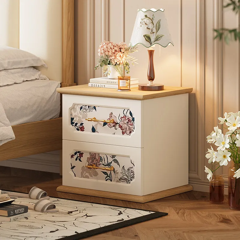 Retro Bedside Frame Cabinet Decorative Fixture Nightstand Bedroom Indoor Household Interior Layout Bedroom Furniture