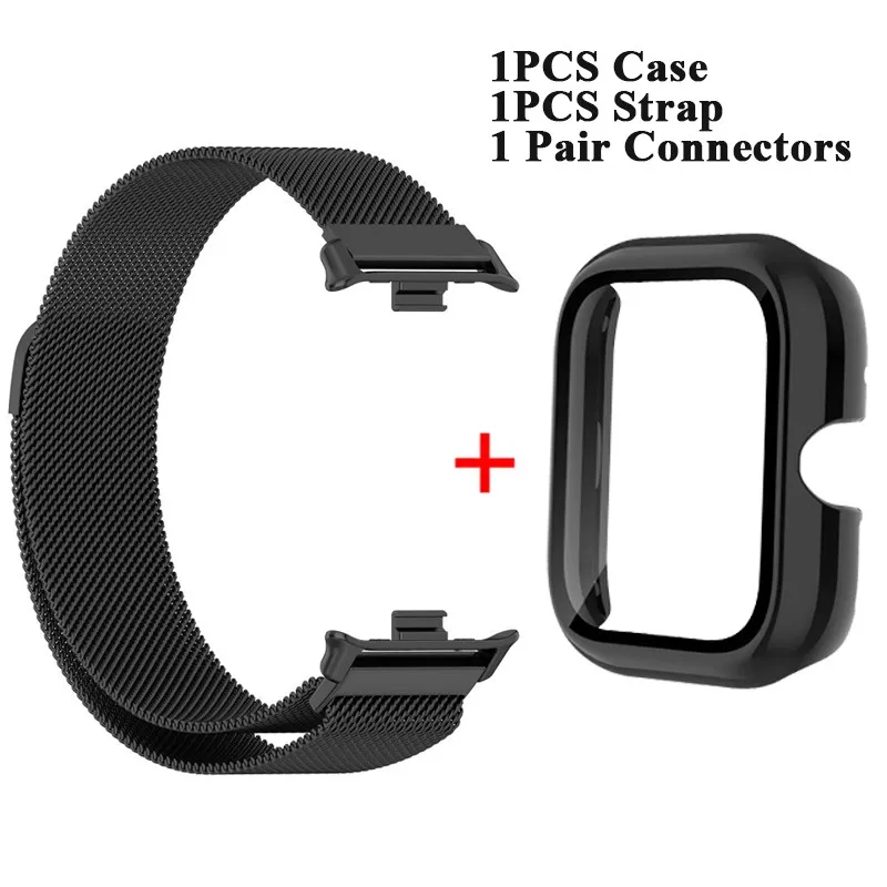 Ремешок + чехол для Vivo IQOO Watch GT, ремешок для часов из нержавеющей стали, браслет, защитный чехол для ПК