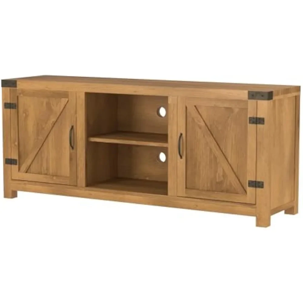 Georgetown-suporte de tv de duas portas, fazenda moderna, para tv, de 65 a 58 polegadas, 58 polegadas, Barnwood, 59x16x2 5 polegadas