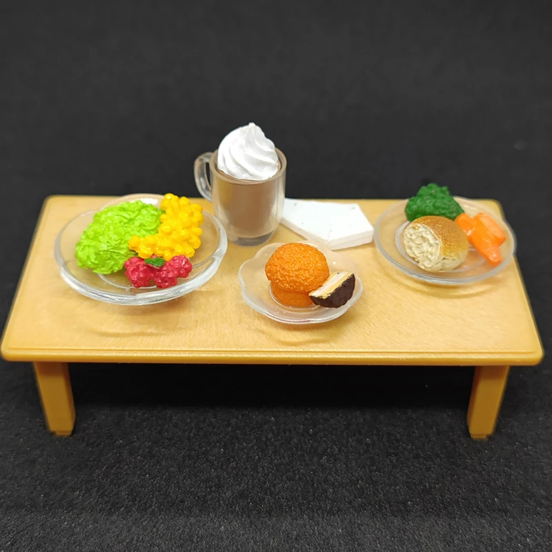 Dollhouse Miniature Dishes Silicone Mold Dolls House Tableware Model Dollhouse Kitchen Accessory Pretend Play House Kitchen Toys