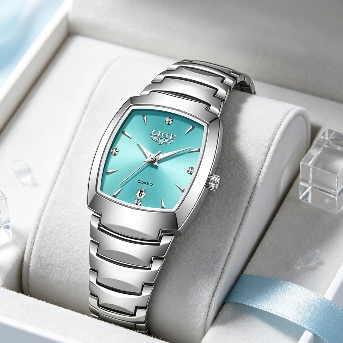 LIGE NEW Women Watches Business Luxury Ladies Fashion Quartz Watch Simple Stainless Steel Clock Watch for Women Relogio Feminino