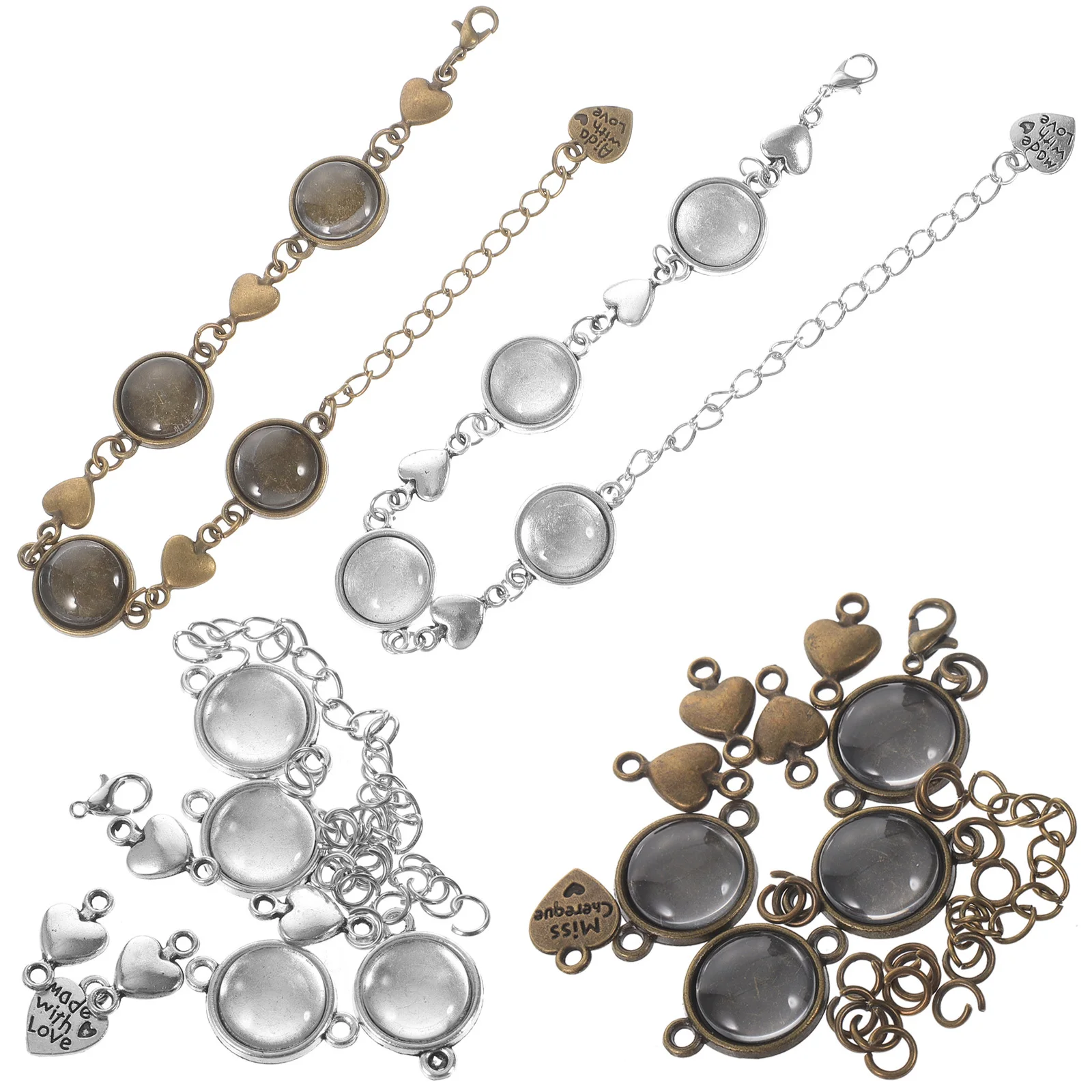 10Pcs Bracelet Bezel Tray Blank Bangles Chic Fashionable DIY Jewelry Making Supply Craft Bezel Bracelet Blank DIY Jewelry Supply