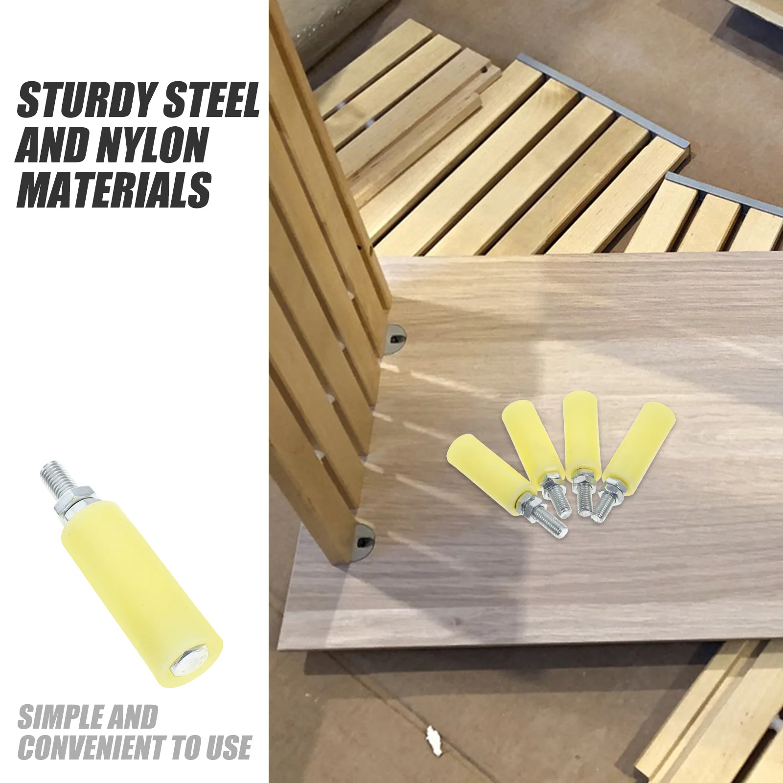 

4pcs Heavy Duty Nylon Guide Rollers Door Wheels Support Pulley Accessories Nylon Sliding Wheel Silent Low Noise Bearing Roller