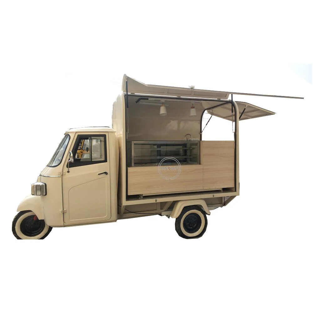 Hot Sale Food APE Truck Mobile Hot Dog Coffee Mini Cart Catering Cart Piaggio Tuk Tuk and Different Color