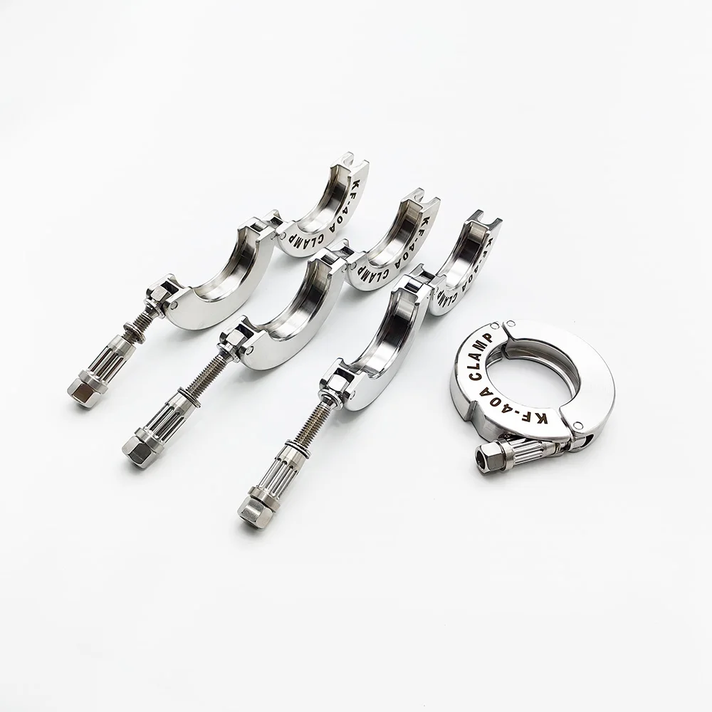 Stainless Steel 304 KF16 KF25 KF40 KF50 Heavy Duty Vacuum Clamp Quick Release Wing Nut High Vacuum Flange Pipe Fitting Connector