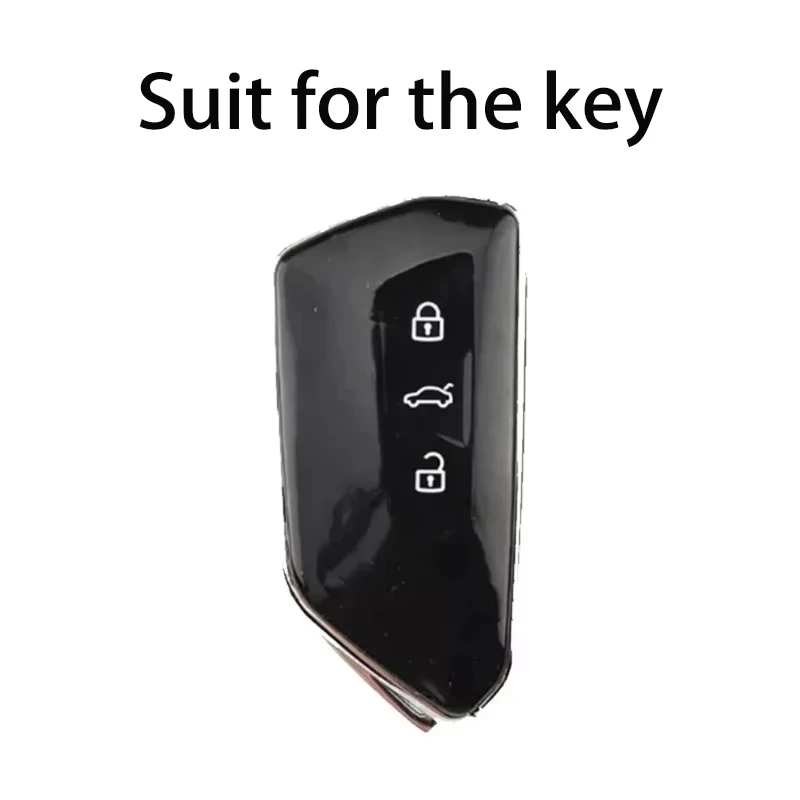 White Diamond TPU for VW Golf 8 Mk8 GTI GTD R ID3 ID4 2020 3 Button Remote Car Key Case Cover Fob Keychain Holder Accessories