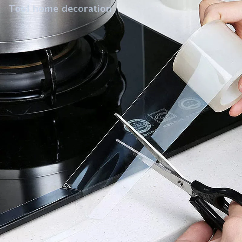 5 متر/10 متر جانب واحد ذاتية اللصق نانو الشريط مقاوم للماء ومقاومة للبقع المطبخ بالوعة الحمام السد قطاع شريط شفاف #3