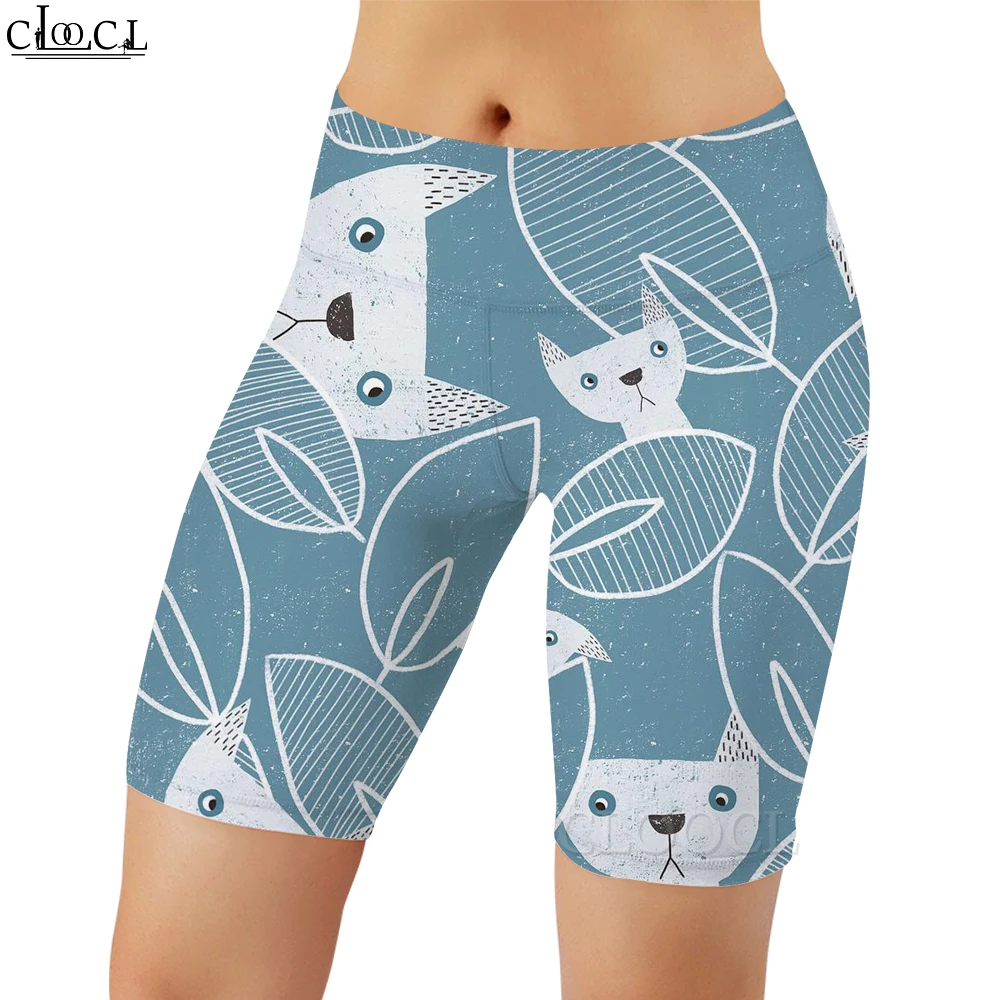 CLOOCL Vrouwen Legging Grappige Cartoon Kat Patroon 3D Gedrukt Casual Shorts voor Vrouwelijke Gym Workout Sport Push-up Sexy leggings