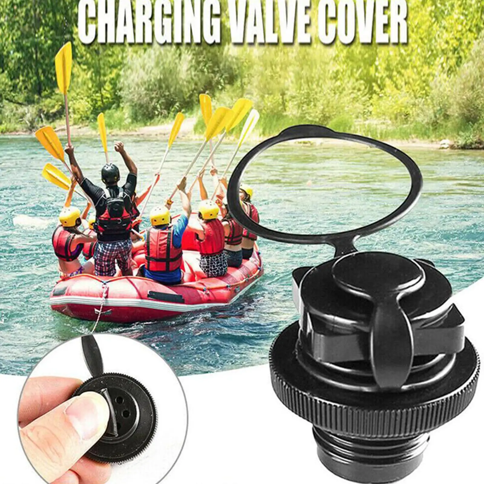 2 In 1 Inflatable Boat Air Valve Caps Screw Pump Adapters For Fishing Boats Rowing Boat Replacement Air Plugs E0Y4 B6J3