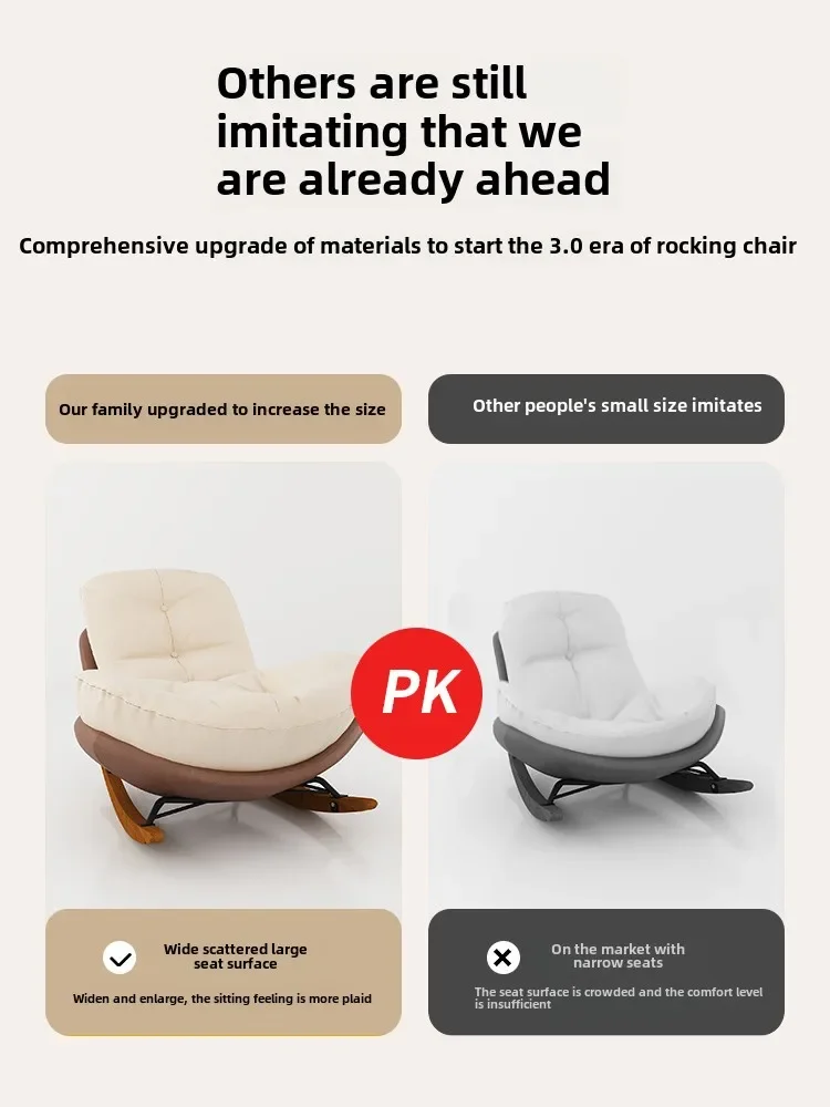 

Lazy sofa Penguin rocking chair Adult recliner Adult living room Snail chair Balcony Home leisure rocking chair