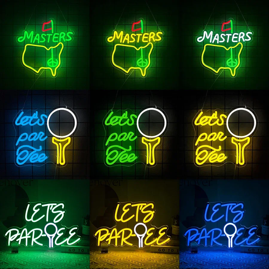 Golf Neon Light for Man Cave LED Light Up Sign for Golf Course Gym Club Bedroom Park Party Club Master Neon Sign for Wall Decor