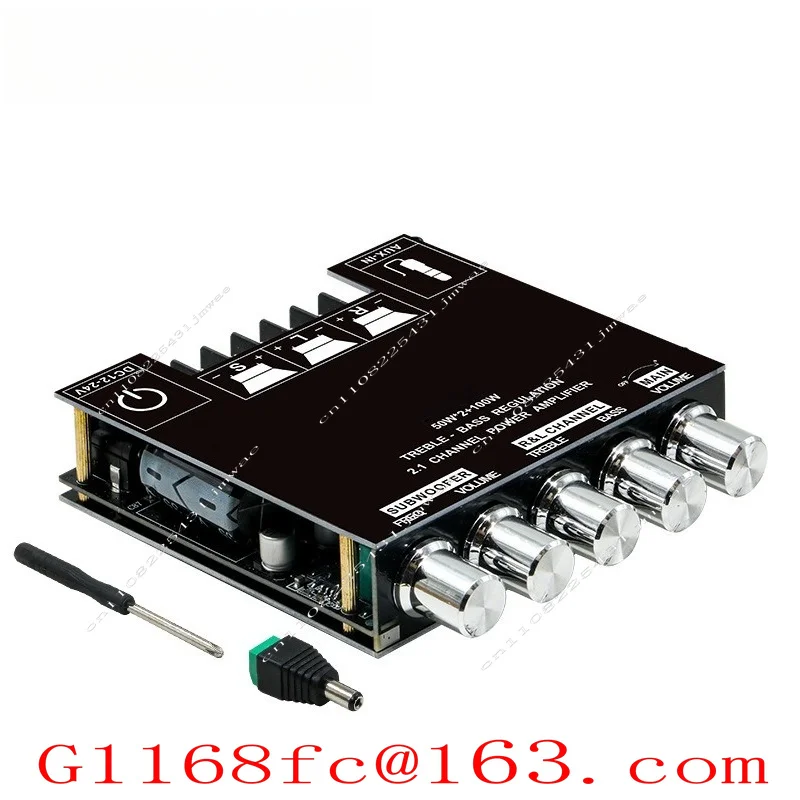 2.1 Channel Bluetooth Digital Amplifier Board, High and Low Frequency Modulation, Overweight Car Amplifier Module