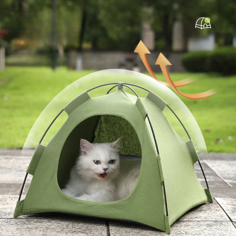 Pet Tent Bed Cats House Supplies Products Accessories Warm Cushions Furniture Sofa Basket Beds Winter Clamshell Kitten Tents Cat