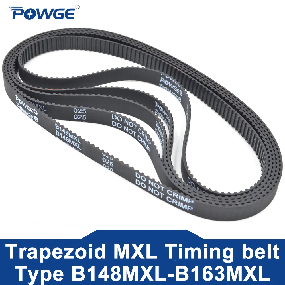 

POWGE 5PCS MXL Timing belt B148 B149 B150 B151 B152 B153 B154 B155 B156 B157 B158 B159 B160 B161 B162 B163 Width 3-20mm Rubber