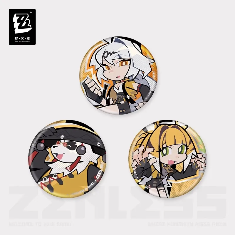 

[Genuine] miHoYo Game Zenless Zone Zero Q-version Tinplate Badge Yixuan Pan Yinhu Anime Brooch Yunkui Summit Cosplay Xmas Gifts