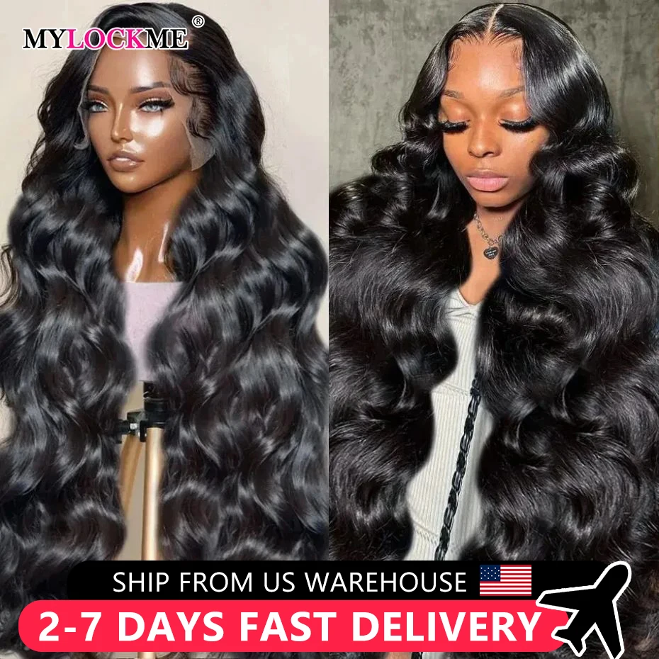 30 32 34 Inch Body Wave Lace Front Wig 13x4 13x6 HD Transparent Lace Frontal Wigs 4x4 Lace Closure Indian Human Hair For Women