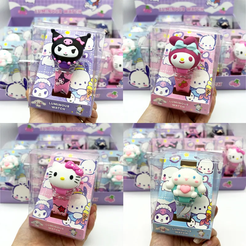 Cartoon Electronic Watch Cute Glow Cinnamoroll Toy Birthday Gift Exquisite Gift Music Lighting Decoration Hello Kitty.