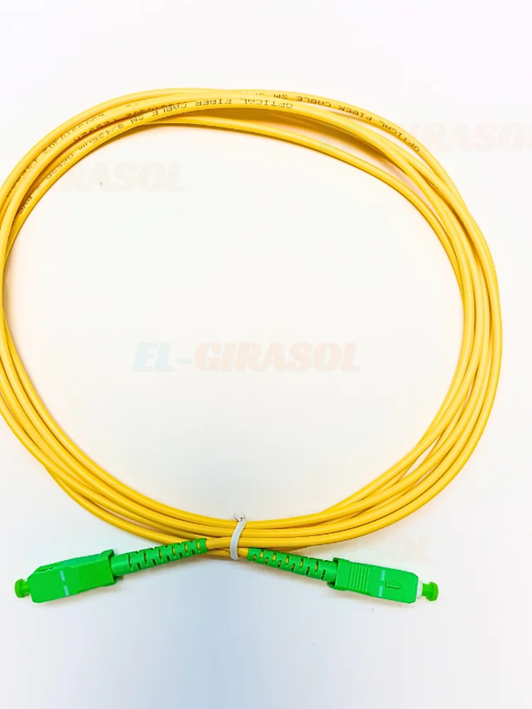 Cable de conexión de fibra óptica SC APC a SC APC, Cable de puente de fibra de alta calidad SM Simplex, modo único, 2,0mm, 1m, 2m, 3m, 5m, FTTH, 10 piezas