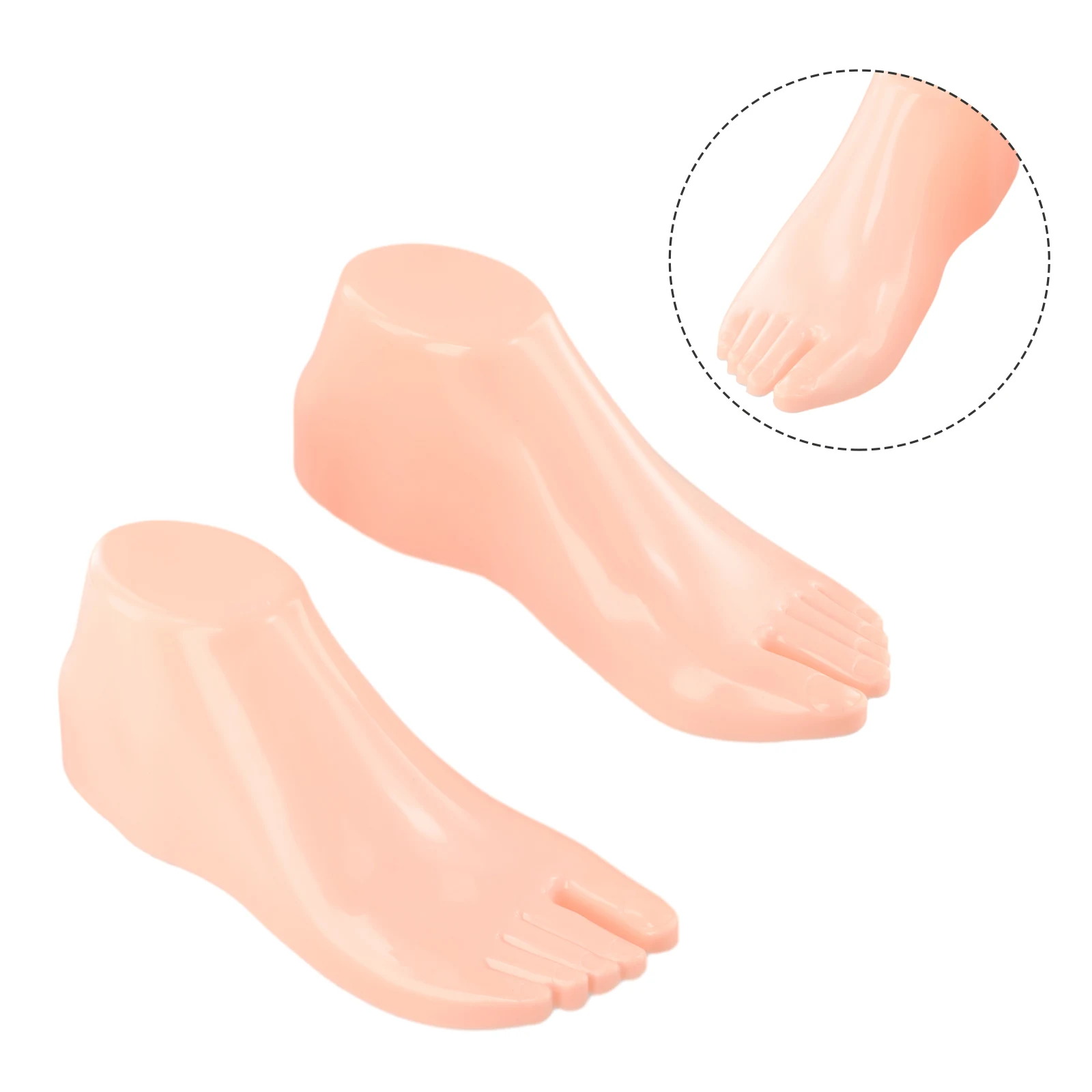 1 Pair Hard Plastic Foot Models For Stuffing Shoes Mannequin PVC Repeated Use Shoe Extension Tool Tools 22*7.6*8.5cm