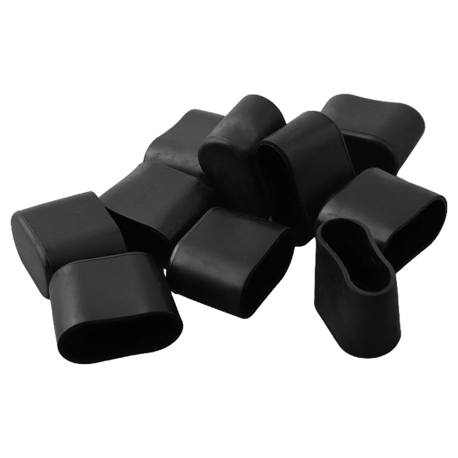 Rubber Chair Leg Oval Covers 10 Pack for Furniture and Table Feet Floor Protectors Compatible with Various Floor Materials
