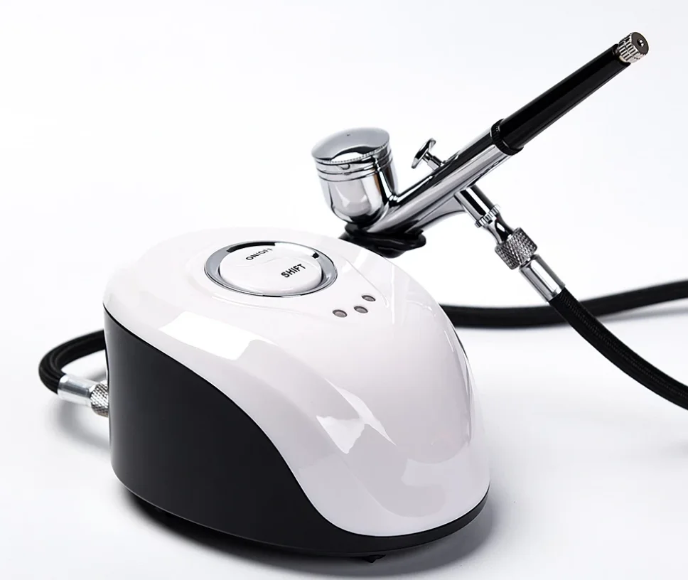 Airbrush Kit Single Power Compressor Portable Touch Machine Air Brush Use for Tattoo Body Paint Tool Acrylic Nail Art