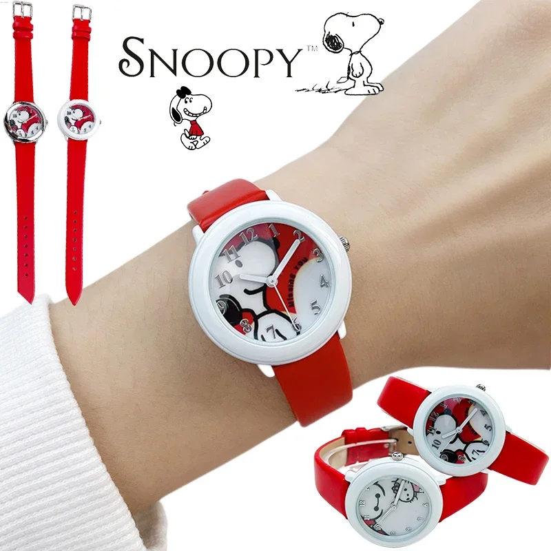 Snoopy Children\'s Watches Gift Watches for Children Students\' Quartz Watches Cartoon Cute Light Wrist Watch for Boys and Girls