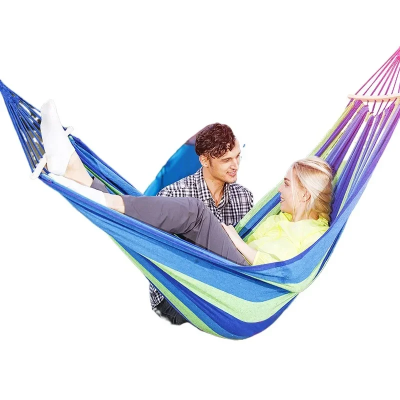 

Outdoor Leisure Hammock Hammock Single Thickened Canvas Children's Student Dormitory Camping Swing
