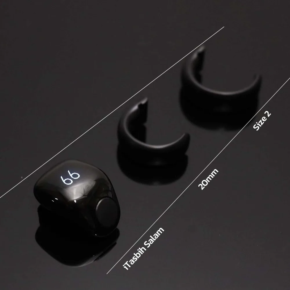 قابل للتعديل تسبيح مكافحة Zikr خواتم مقاوم للماء 3 حجم (18/20/22 مللي متر) عداد الاصبع مسلم APP دعم تسبيح Zikr حلقة ذكية