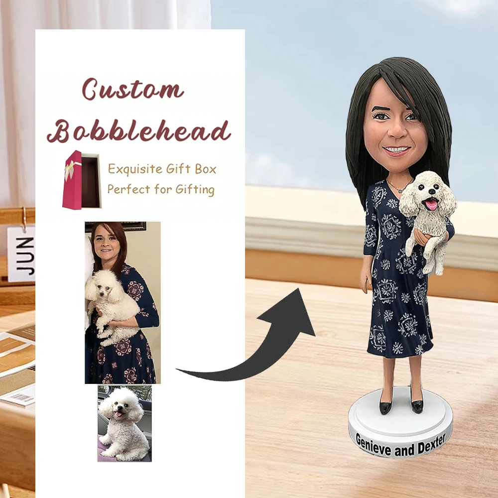 Maßgefertigte Einzelhandgefertigte Figur, Personalisierte Tonpuppe nach Ihrem Foto, Individuelle Skulpturen, Bestes Geschenk für Männer oder Freundinnen