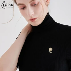 Fashion Versatile Style Brooch Sunflower Crystal Wins First Place In College Entrance Examination Gift Brooch Women's