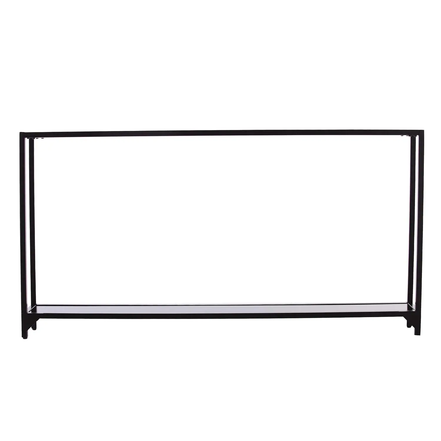 Narrow Metal Console Table, Dining Room With Open Concept Living Space Glam Style Powder-Coated Iron, Black, Customized view 4