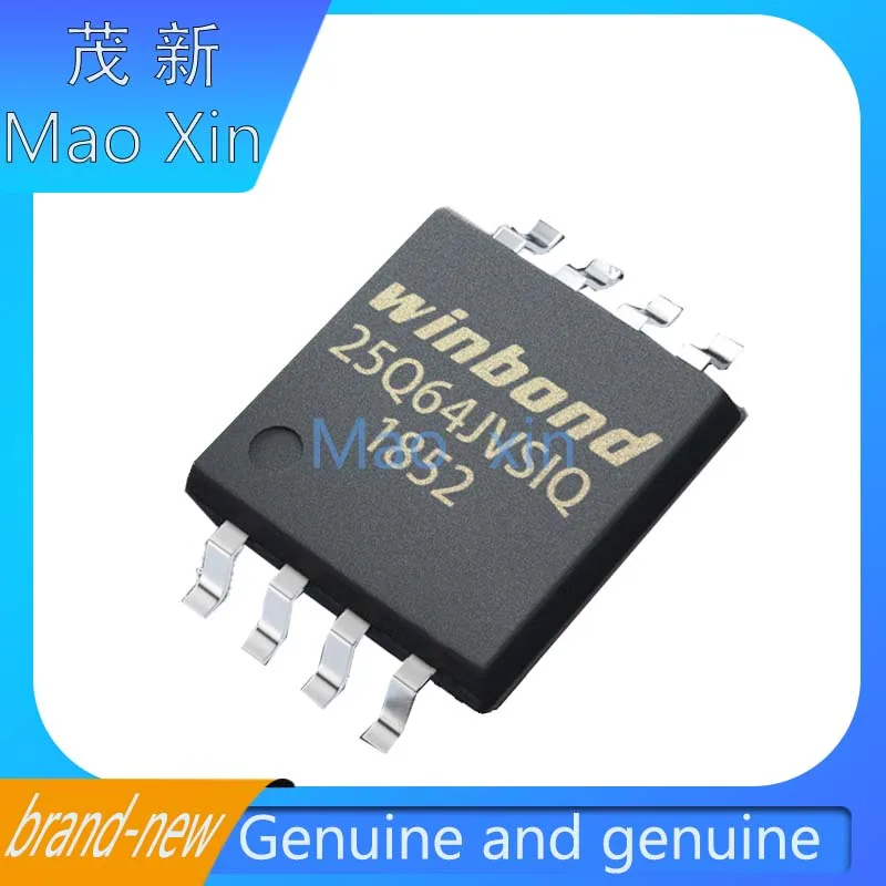 ชิปหน่วยความจำแฟลช SOIC-8 W25Q64JVSSIQ ของแท้64Mbit SPI