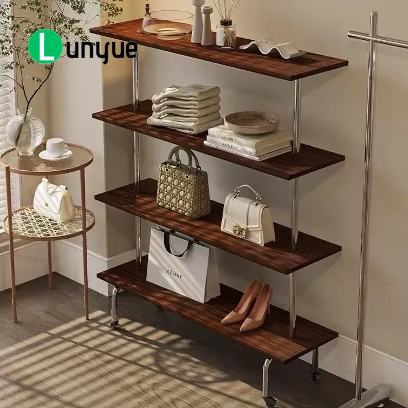 Simple Stainless Steel Shoe Rack Multi Layer Floor Standing Display Shelf Practical Storage Organizer for Entryway Closet