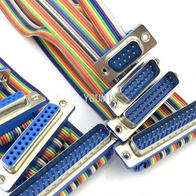 1pcs D-SUB DB9 DB15 DB25 DB37 DIDC 9 15 25 37Pin Male Female Cable D-SUD Serial Port Connector Adapter RS232 COM Extension Cable