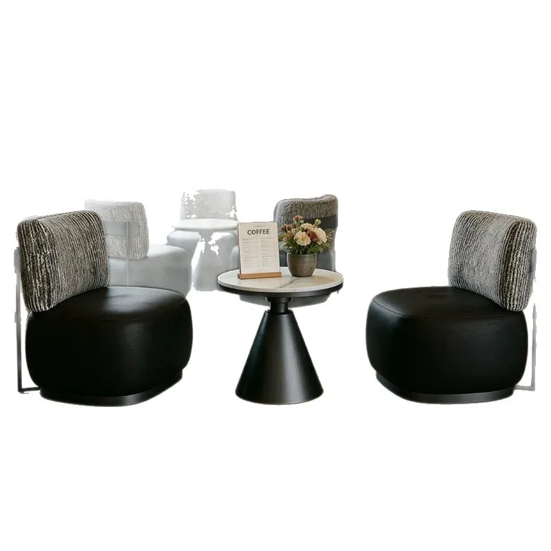 Minimalist single sofa, reception designer leisure sofa table and chair combination