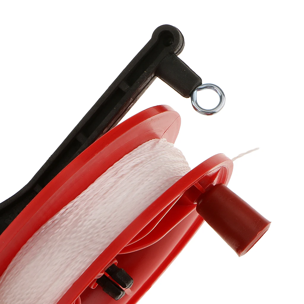 Carrete de agarre de cometa de fuego rojo, herramienta de mango de rueda con cuerda trenzada para niños y adultos, juego al aire libre, alta calidad