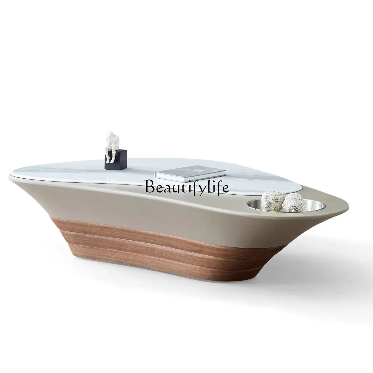 

ls 18Abyss coffee table creative special-shaped household microcrystalline stone coffee table high-end Italian style