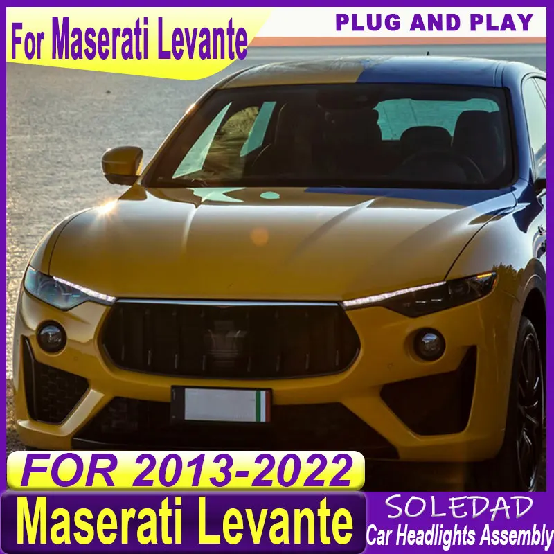 Car Lights For Maserati Levante Headlight 2013 2014 2015 2016 2017 2018-2022 Upgrade 2023 Style Front Lamps Full LED Projector