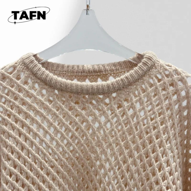 女性用ソフトで暖かいウールニットセーター、どんな服装にも合わせやすい、女性用トレンディなストライプニットセーター、快適なAH1606