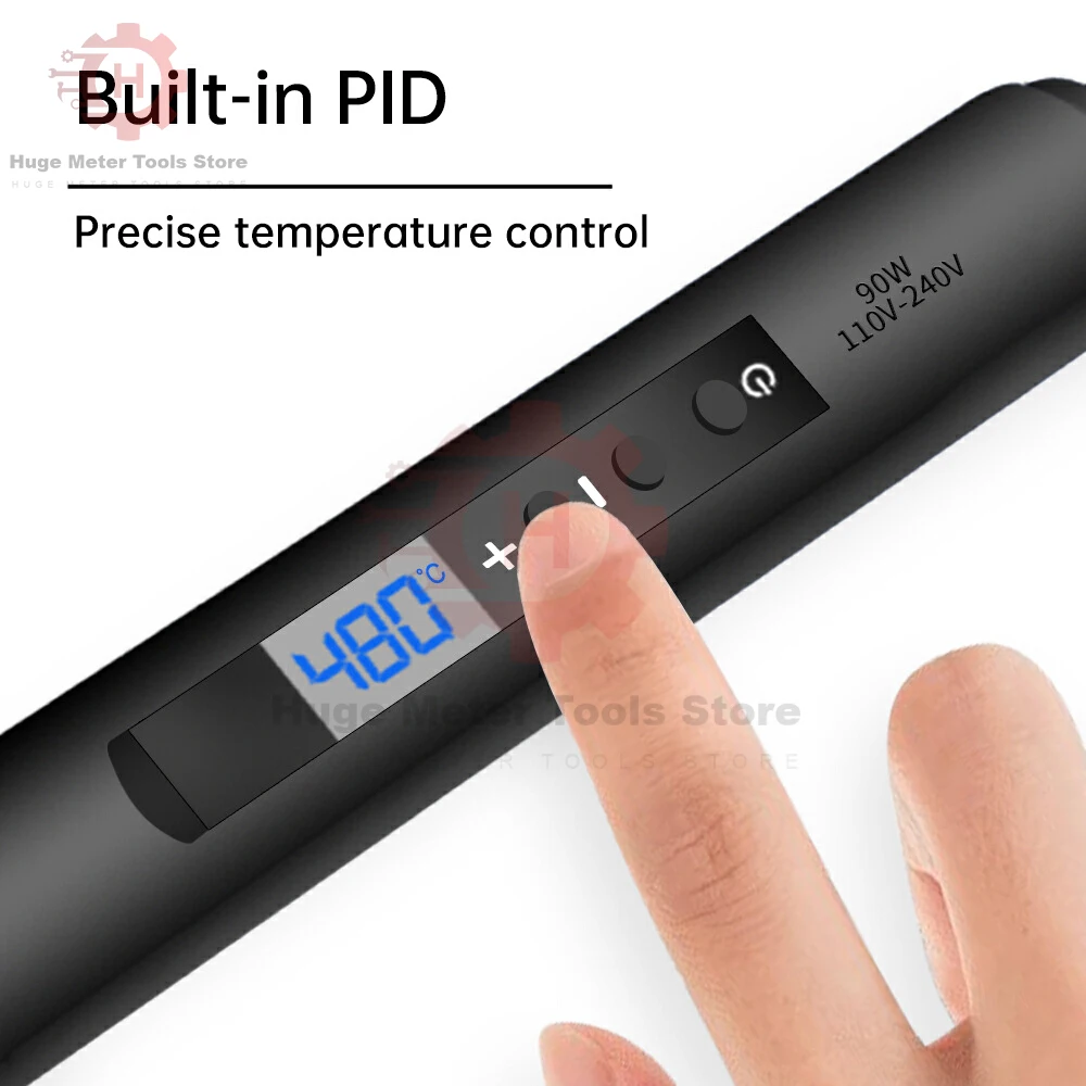 90W LED Digital Electric Soldering Iron Set AC 220V Adjustable Temperature Internal Heating Soldering Tips Repair Welding Tool