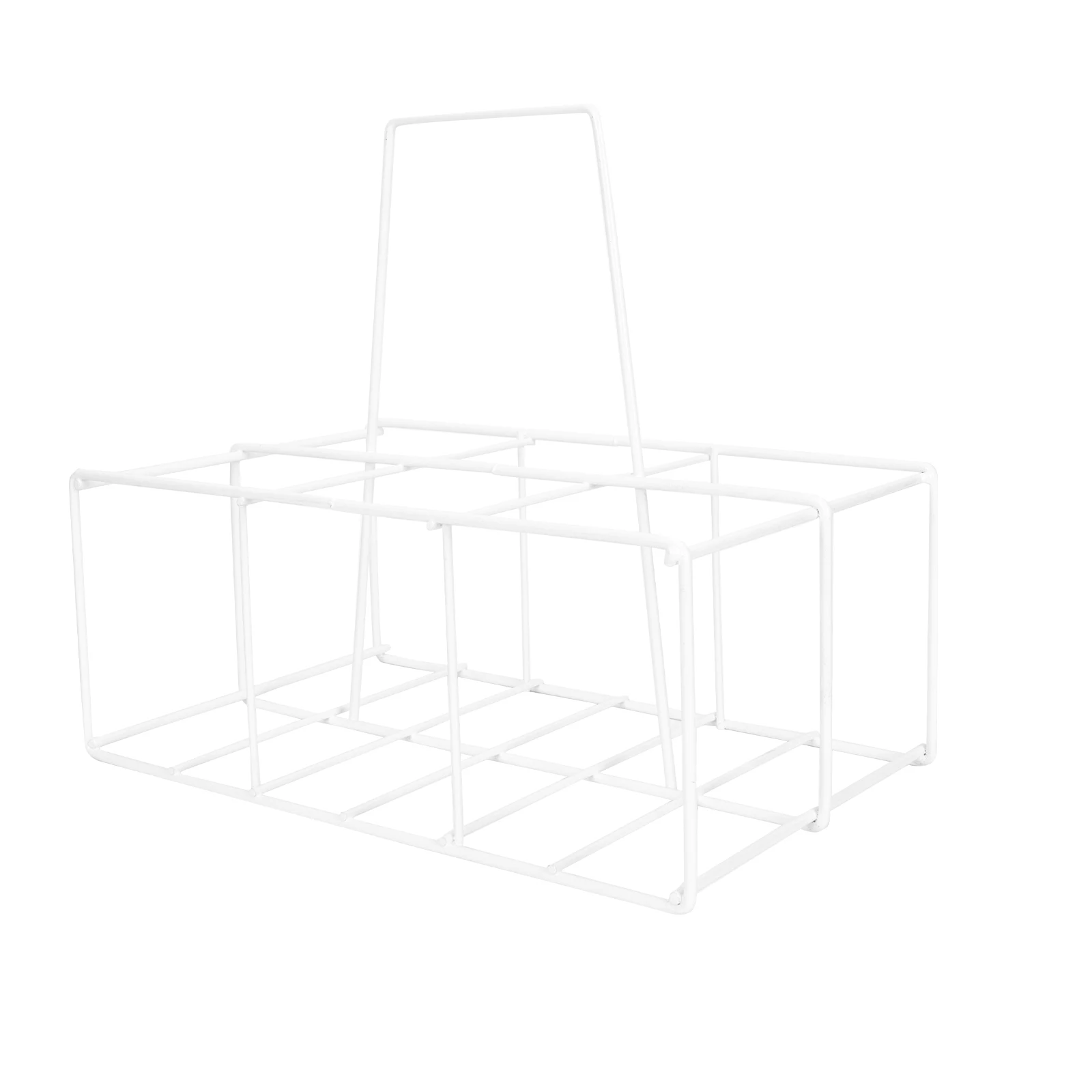 

Heavy Duty Iron Bottle Storage Rack for Milk and Beer Bottles Handheld Organizer with Smooth Surface Convenient Portable Carrier