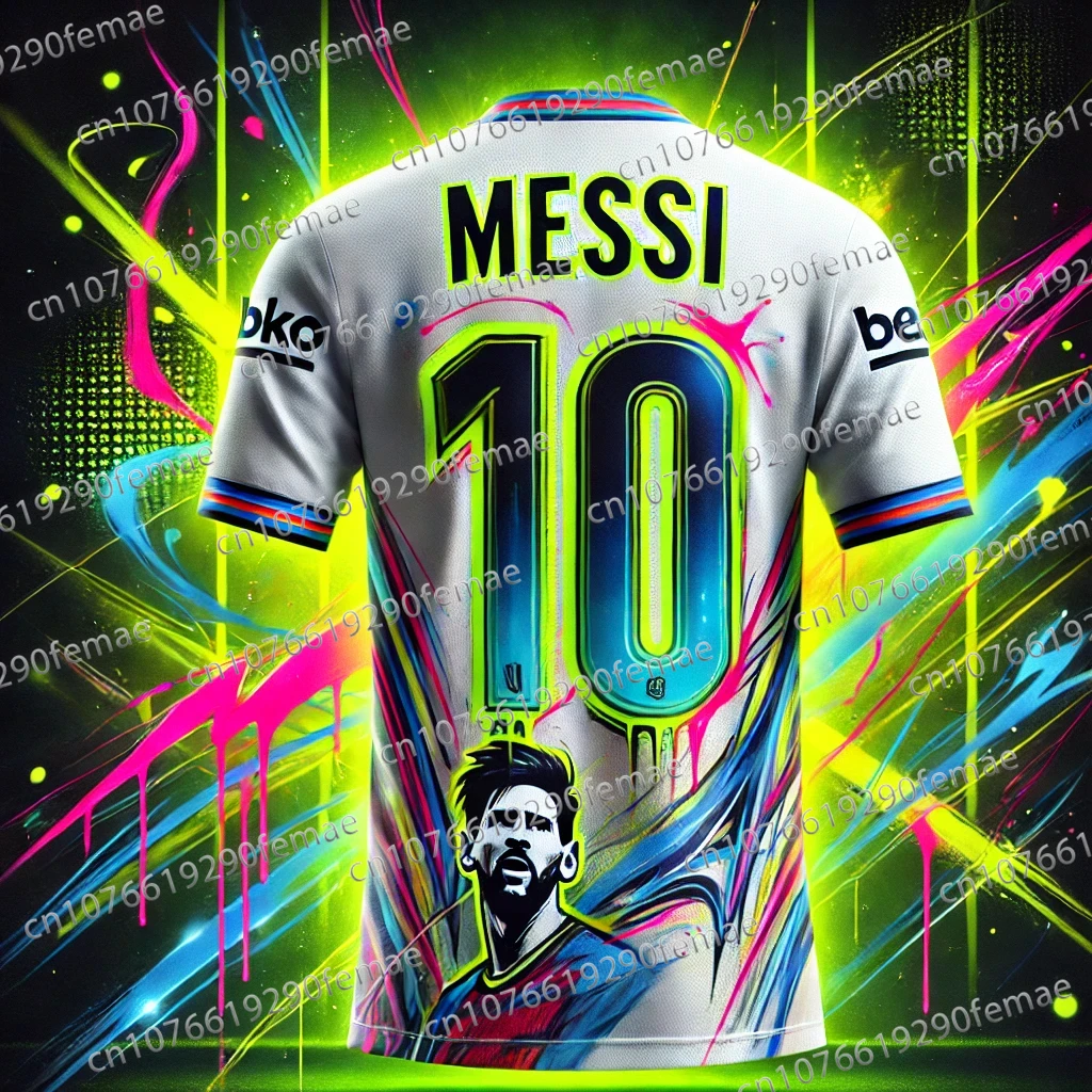 Messi Fashion Printed Pattern Men's Commemorative Edition Jersey Short Sleeve Daily Outdoor Comfortable Breathable T-shirt