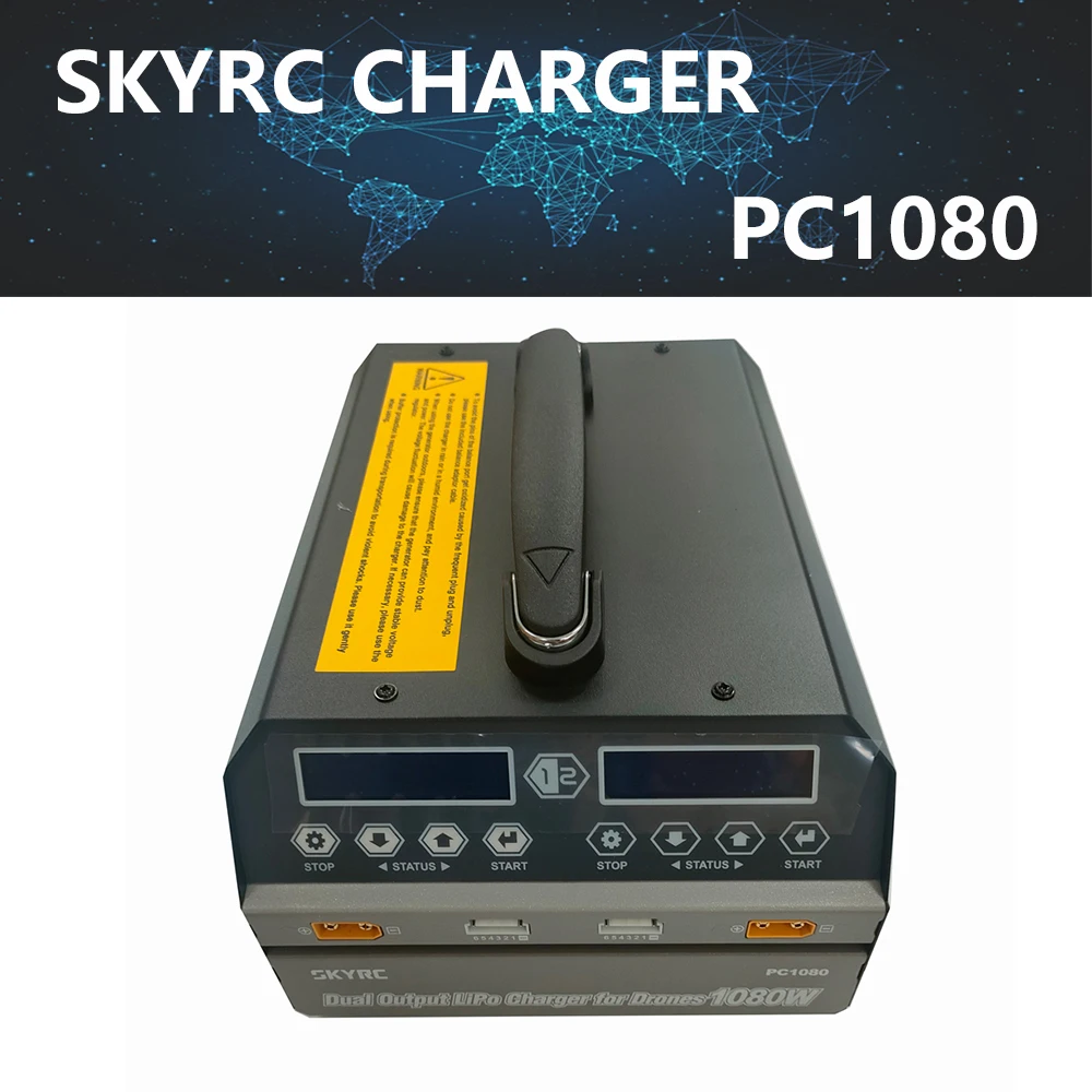 SKYRC PC1080 PC1080C 6S Lipo Battery Charger Dual Channel Chargring 1080W 20A 540W*2 for UAV Agricultural Drone Sprayer